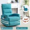 CENGHU Modern Manual Recliner Chair with Rocking Function,  360° Swivel Chair with Adjustable Backrest and Padded Armrests, Single Sofa Chair - 3 of 4