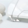 Wings Pendant Necklace for Women Heart Cut CZ Sterling Silver Ginger Lyne Collection - 3 of 4