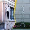 Syemin Ladders Telescoping Ladder Heavy Duty Aluminum with Non-Slip, Folding Portable Ladder with Hooks, Extension Ladder, Silver, 19.3"*3.54"*39.4" - 4 of 4