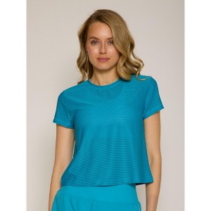 Danielle K. Open Back Short Sleeve Honey Tee - 1 of 4