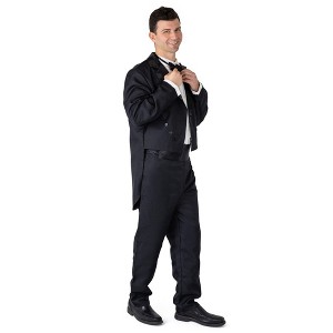 Dress Up America Butler Costume for Adults - Black Tuxedo Costume Set - 1 of 3