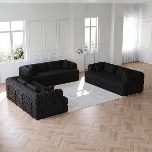 Racxily 78.7-Inch Convertible Sleeper Sofa Bed with Pillow, Chenille Folding Mattress Couch, Folding Sofa Bed, Lounge Couch for Living Room Bedroom - 1 of 4