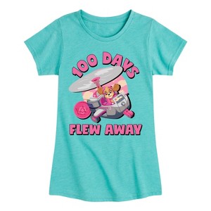 Girls' - Paw Patrol - Skye 100 Days Flew Away Fitted Short Sleeve Graphic T-Shirt - 1 of 4