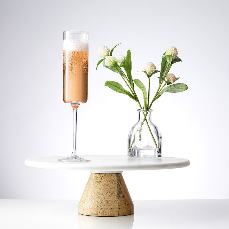 JoyJolt Claire Crystal Cylinder Champagne Glasses - Set of 2 Champagne Flutes - 5.7 oz, 5 of 8