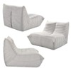 32.3" Single Bean Bag Chair, Comfy Fireside Chair with Foam Filler, Floor Sofa Chair, Lounge Accent Chair for Living Room Bedroom Apartment - 2 of 4