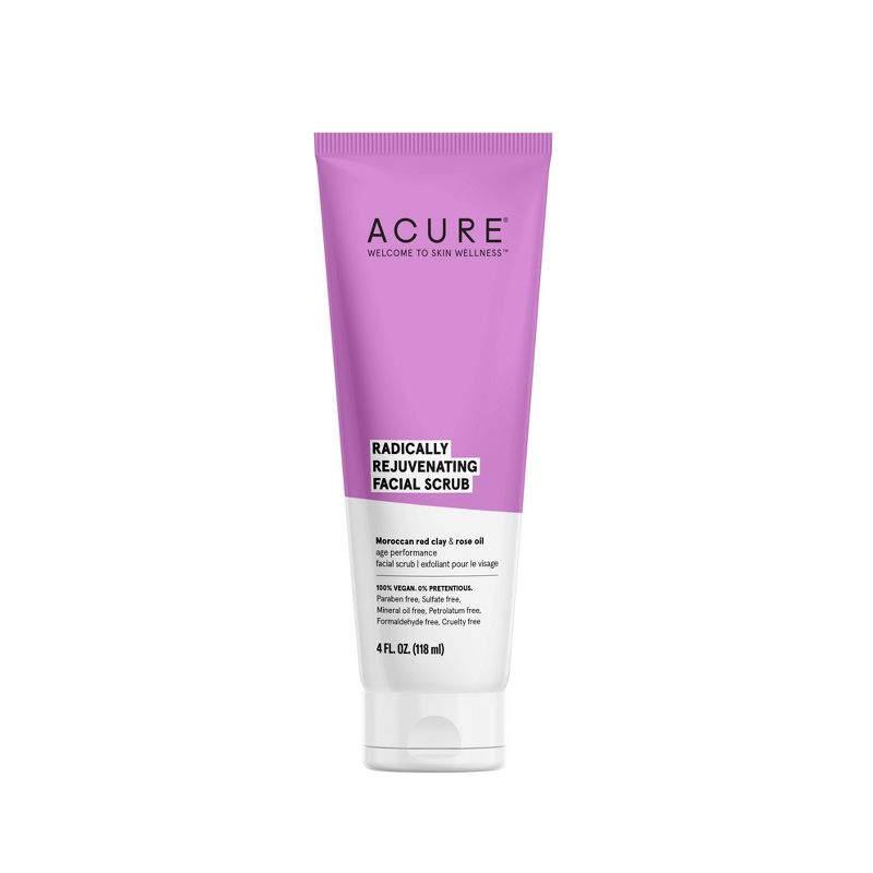 Acure Radically Rejuvenating Facial Scrub - Blueberry, Coconut, Pomegranate &#38; Aloe - 4 fl oz, 1 of 9