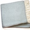 HomeRoots Sky Blue and White Dreamy Soft Herringbone Throw Blanket - 4 of 4