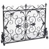 NicBex Lattice Fireplace Screen Fireplace Cover Large Double Panel with Hinged Doors for Living Room - 2 of 4