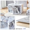 GlasFlength Coffee Table, Modern Hexagonal Coffee Table with Storage Space, Suitable for Living Room, Study Room, Bedroom, White, 25"*21.6"*14" - 3 of 4