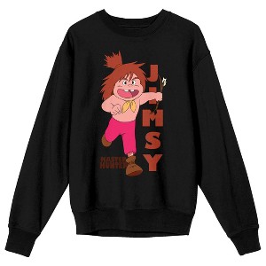Future Boy Conan Master Hunter Jimsy Crew Neck Long Sleeve Men's Black Sweatshirt - 1 of 3