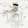 Accent Vanity Table Modern with Flip-Top Mirror and Hidden Organizer for Bedroom or Home Office 33" Wide - 3irtyhousy - 4 of 4