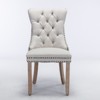 NicBex Set of 2 Modern Linen Dining Chairs with Luxury Tufted Back, Upholstered Kitchen Side Chairs with Solid Wood Legs & Nailhead Trim - 4 of 4