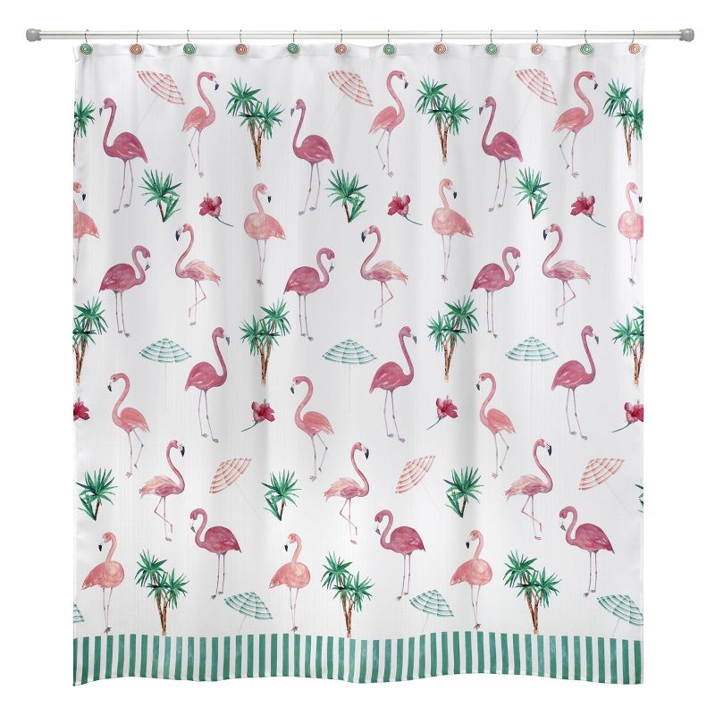 Avanti Linens Flamingo Paradise Shower Curtain - Multicolor, 1 of 4