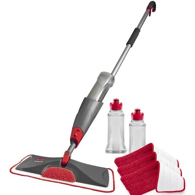 Photo 1 of Rubbermaid 1892663 Lightweight Reveal Spray Mop Floor Cleaning Kit with 3 Microfiber Wet Pads and 2 Solution Refillable Bottles for Wet and Dry Use