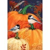 Pumpkins and Chickadees Fall House Flag Autumn Birds 28" x 40" Briarwood Lane - image 3 of 4