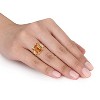 EVERLY JEWELRY | Yellow Plated Sterling Silver 6 5/8 CT TGW Citrine and White Topaz Cocktail Ring - 3 of 4