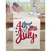 Saro Lifestyle Table Runner with 4th of July Design, 14"x72", Beige - 3 of 3
