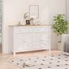 Storage Cabinet, Kitchen Sideboard, 2 Drawers And 4 Doors, Farmhouse Coffee Bar Cabinet, Wooden Storage Cabinet, for Kitchen, Living Room - 3 of 4