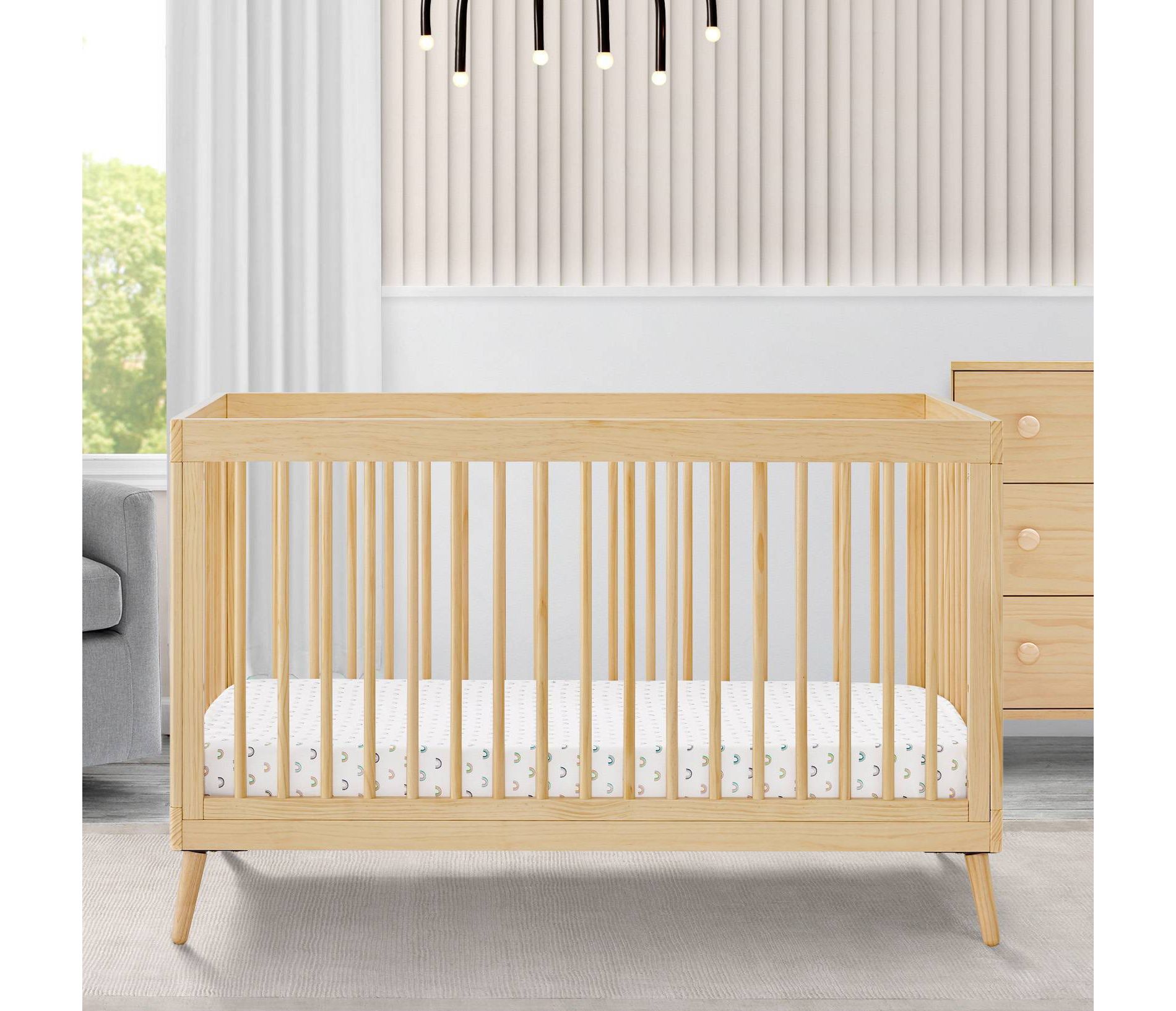 Delta Children Jordan 4-in-1 Convertible Crib - Greenguard Gold Certified - Natural