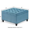 NicBex Square Storage Ottoman,Upholstered Button Tufted Coffee Table with Nail Trims for Living Room,Bedroom,Office - 3 of 4