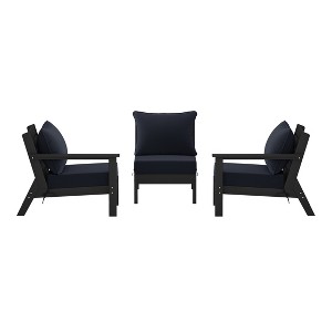 WestinTrends Avalon Outdoor Patio HDPE Sectional Sofa with Patio Cushions - 1 of 4