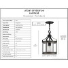 Urban Ambiance Luxury Farmhouse Outdoor Pendant 15''H x 10''W,  Midnight Black Finish,  Gilbert Collection, UHP1420 - 3 of 4