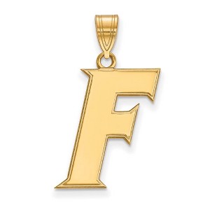 Black Bow Jewelry 14k Yellow Gold Plated Sterling Silver Florida Gators NCAA Large Pendant - 1 of 3