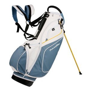 PowerBilt Golf Dunes PU Leather Stand / Carry Bag 14-Way Top - Blue / White - 1 of 1