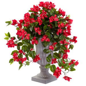 Nearly Natural Bougainvillea Flowering Silk Plant with Decorative Urn, UV Resistant (Indoor/Outdoor) - 1 of 2