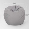 CAVINAS Polyester Round Bean Bag Chair for Adults,Lazy Sofa Chair with High-Density Foam,Modern Lounge Chair for Living Room - 3 of 4