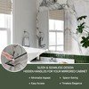 HBEZON Medicine Cabinet with Mirrors, Recessed/Wall Mounted Bathroom Cabinet, Adjustable Shelves, Soft-Close Hinge, Rectangular, Aluminum, Silver - 4 of 4