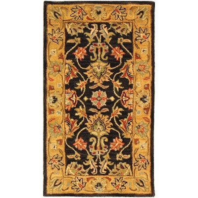 Heritage Charcoal and Gold Hand-Tufted Wool Area Rug