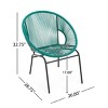 Set of 2 Woven Rattan Outdoor Lounge Chair with Rust Resistant Iron Frame, Modern Patio Chairs-3irtyhousy - 4 of 4