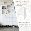 ORRD Multifunctional Hall Tree with 6 Flip Drawers & Tempered Glass Doors, White Shoe Cabinet Entryway Organizer with Storage Shelf & 4 Hooks - 4 of 4