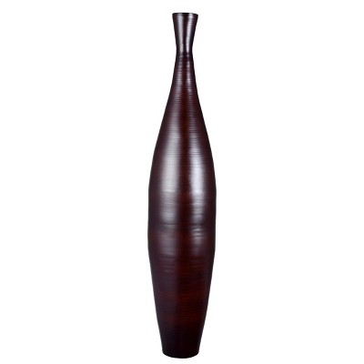 Hastings Home Handcrafted Bamboo Floor Vase, 35" Tall - Brown