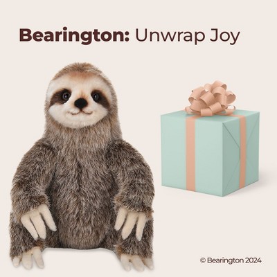 Simon Brown Plush Three-Toed Sloth Stuffed Animal, 10 Inches