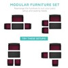 Best Choice Products 4-Piece Outdoor Wicker Patio Conversation Furniture Set w/ Table, Cushions - 2 of 4