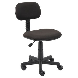 Fabric Steno Chair Black - Boss Office Products: Pneumatic Lift, Nylon Base, Swivel Casters - 1 of 4