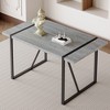 NicBex 55" Modern Rectangle  Dining Table,Kitchen Table with MDF Tabletop and Metal Legs for 4-6 Seaters,Gray - 4 of 4