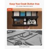VEVOR 16" Wide Under Desk Drawer Slide Out, Under Desk Mounted Pull-out Drawer Attachment, Hidden Desktop 2 Layer Storage Organizer,18x9x8 in, Black - 3 of 4