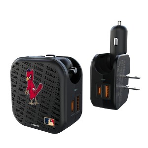 MLB Cooperstown Central Teams Text Backdrop 18-Watt 2 in 1 USB A/C Charger - 1 of 3