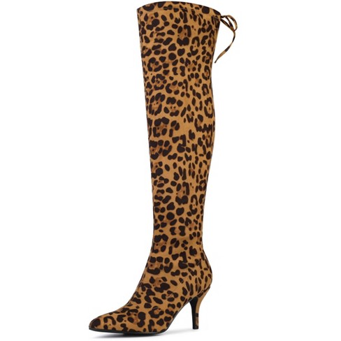 Women's Point Toe Stiletto Over The Knee Heeled Boots