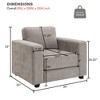 GDFStudio Noyes 39" Chenille Fabric Upholstered Accent Chair - 3 of 4
