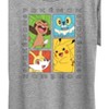 Women's - Pokémon - Pickachu Chespin Fennekin Froakie Grid- Women's Short Sleeve Graphic T-Shirt Short Sleeve Graphic T-Shirt - 2 of 4