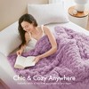 Gulches Ruched Faux Fur Throw - Ultra-Soft Faux Mink Reverse, Oeko-Tex Certified & Machine Washable - 4 of 4