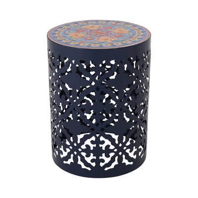 Christopher Knight Home Castana Outdoor Lace Cut Side Table with Tile Top