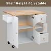 Finnhomy Mobile Kitchen Island with Drop Leaf - 4 of 4