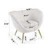 Christopher Knight Home Rowan Modern Velvet Upholstered and Metal Accent Chair - 3 of 4