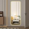 NicBex Rounded Corners Full Length Mirror, 65"x21" Wall Mounted Full Body Mirrors with LED for Bedroom Living Room Entryway - 2 of 4