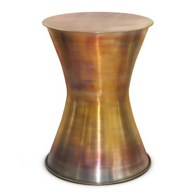 Cliona Metal Side Table Tarnished Brass - WyndenHall